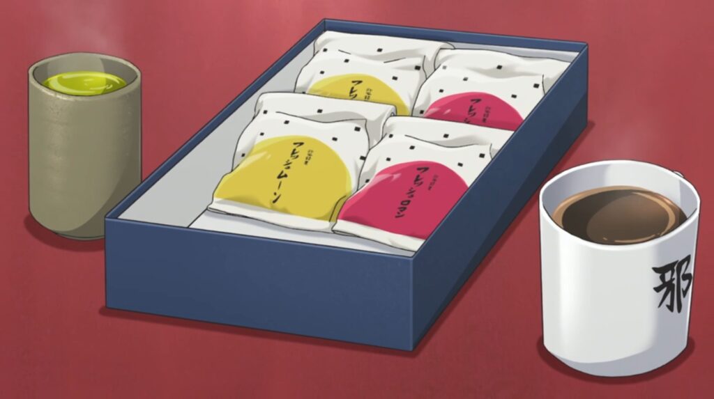 アニメ『邪神ちゃんドロップキック』 第4話にて、文銭堂でフレッシュムーンを購入してきたメデューサ