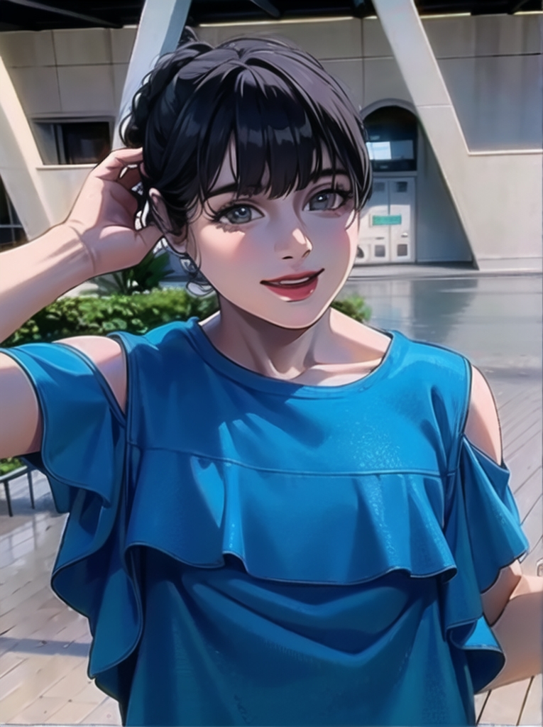 AIイラスト化アプリ「Meitu」の画像のイラスト化を実際の美少女の写真を使って試してレビューする