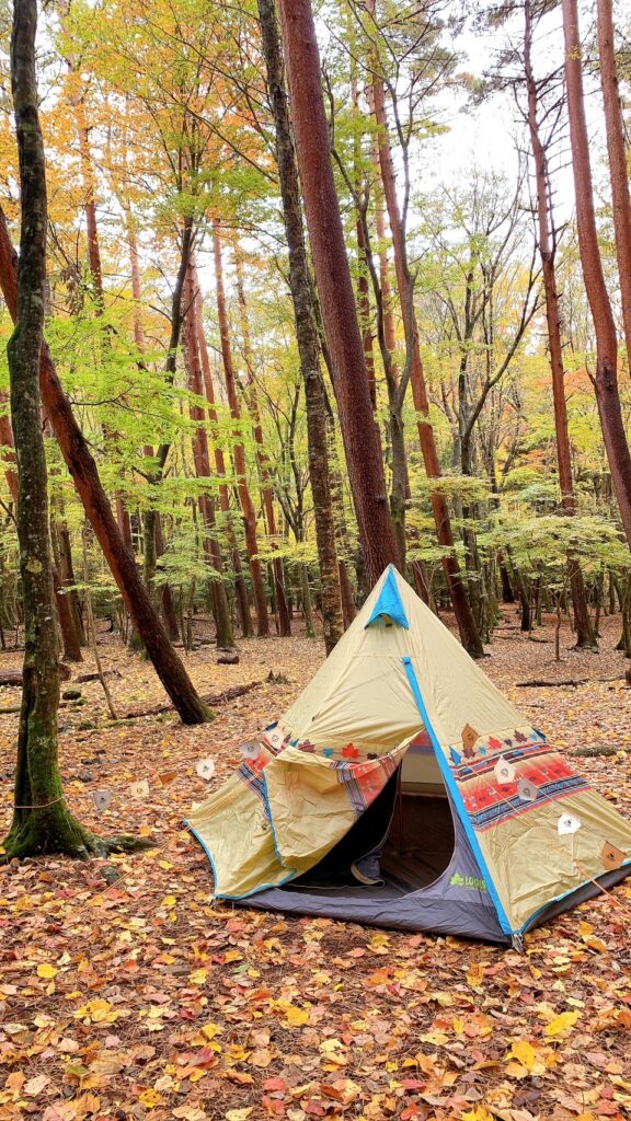 浩庵テント村（第2キャンプ場）は予約が取りやすく、紅葉が映える林間サイトが魅力のおすすめの超穴場。歩けば本栖湖にもアクセス可能だが、ゆるキャン△の聖地・浩庵キャンプ場とは違い富士山や本栖湖は見れない。冬季の閉鎖やたぬきの多さがデメリット。